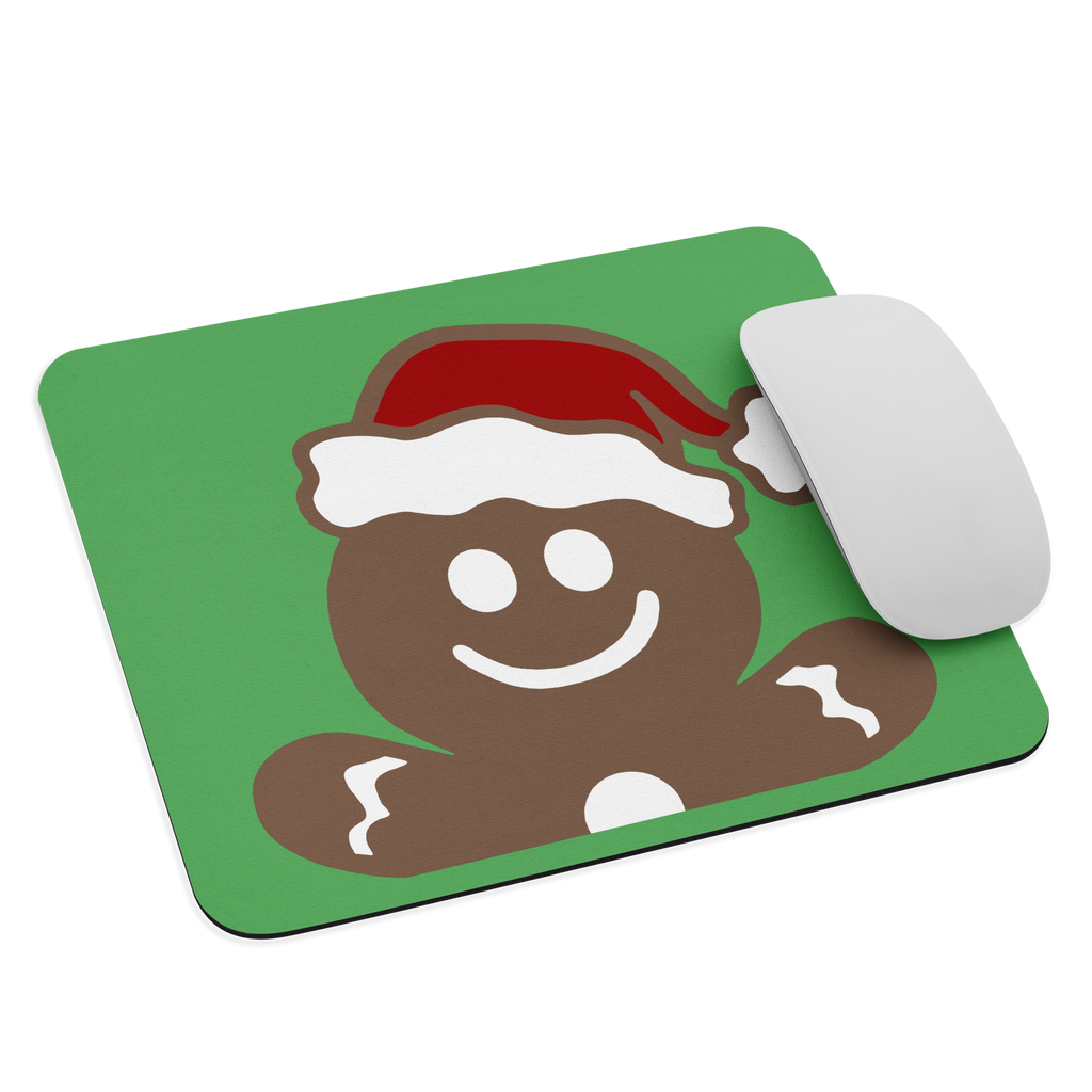 gingerbread man christmas mouse pad