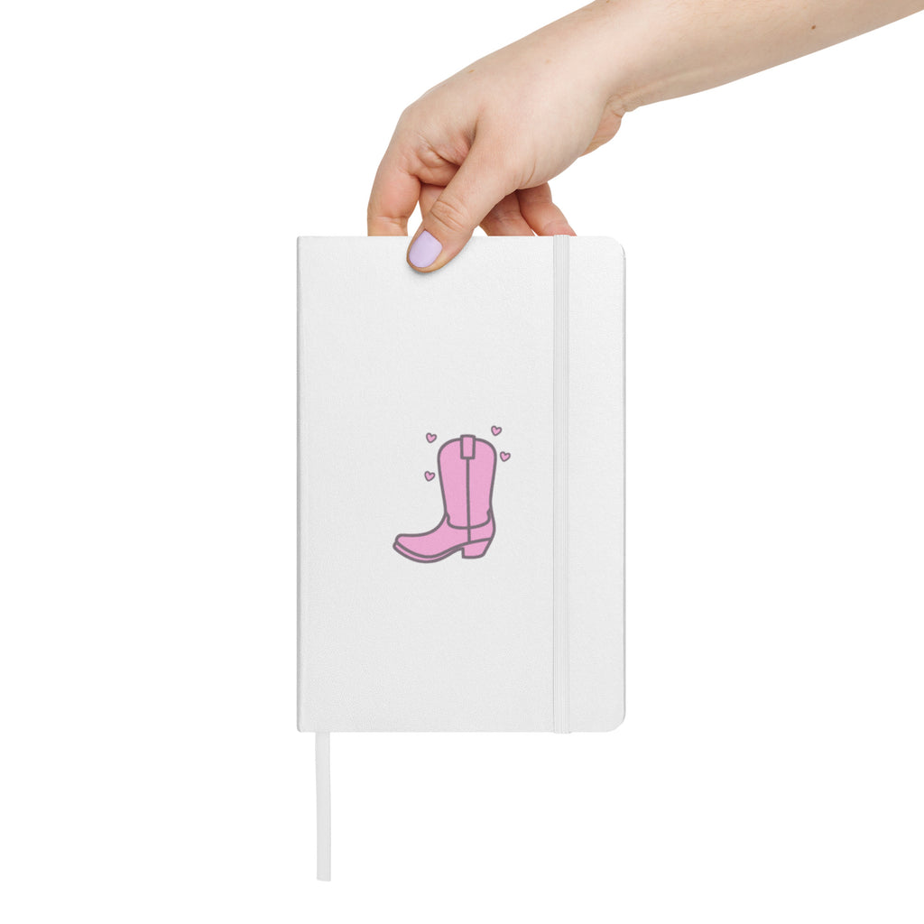pink cowboy boot notebook