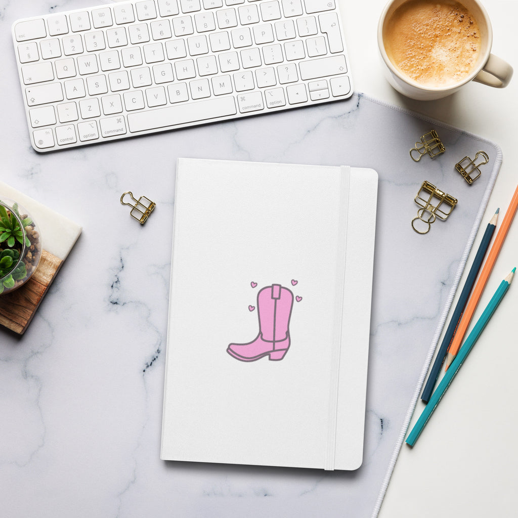 pink cowboy boot notebook
