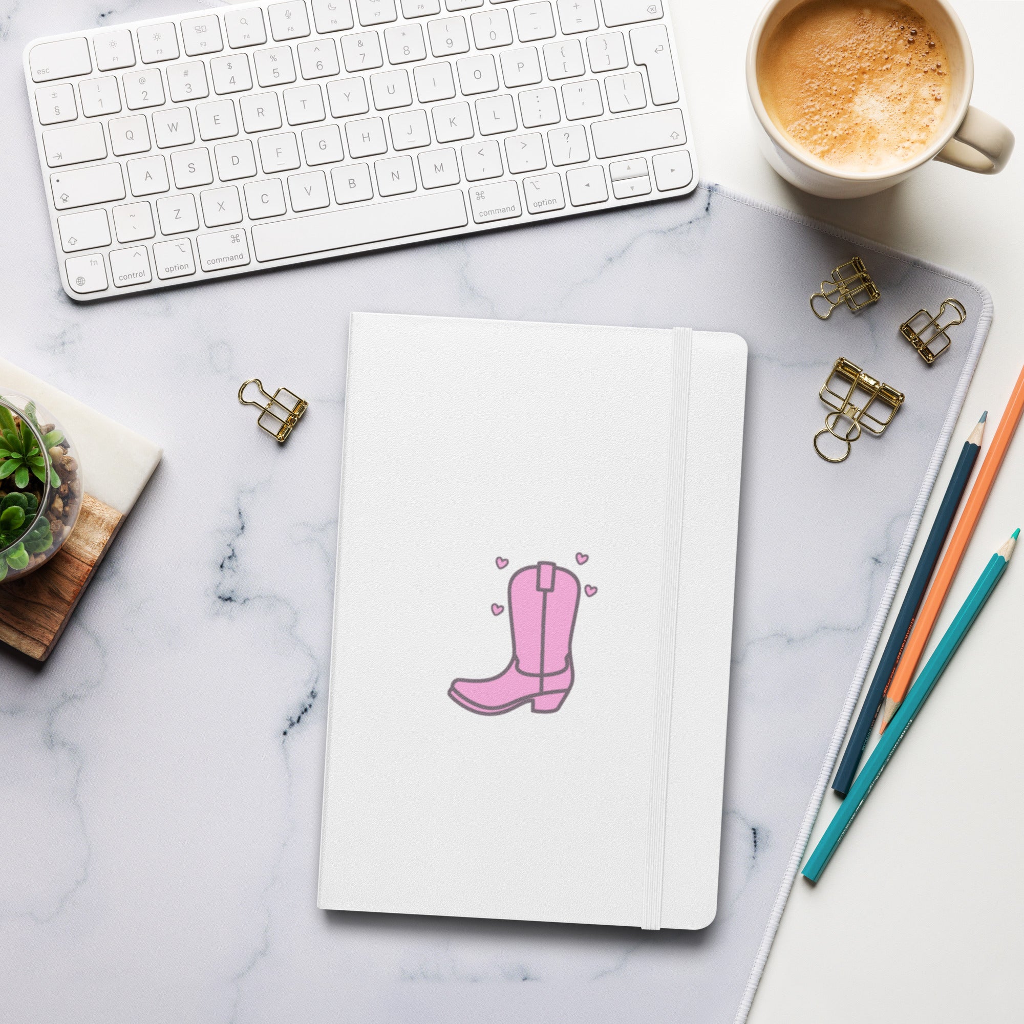 pink cowboy boot notebook