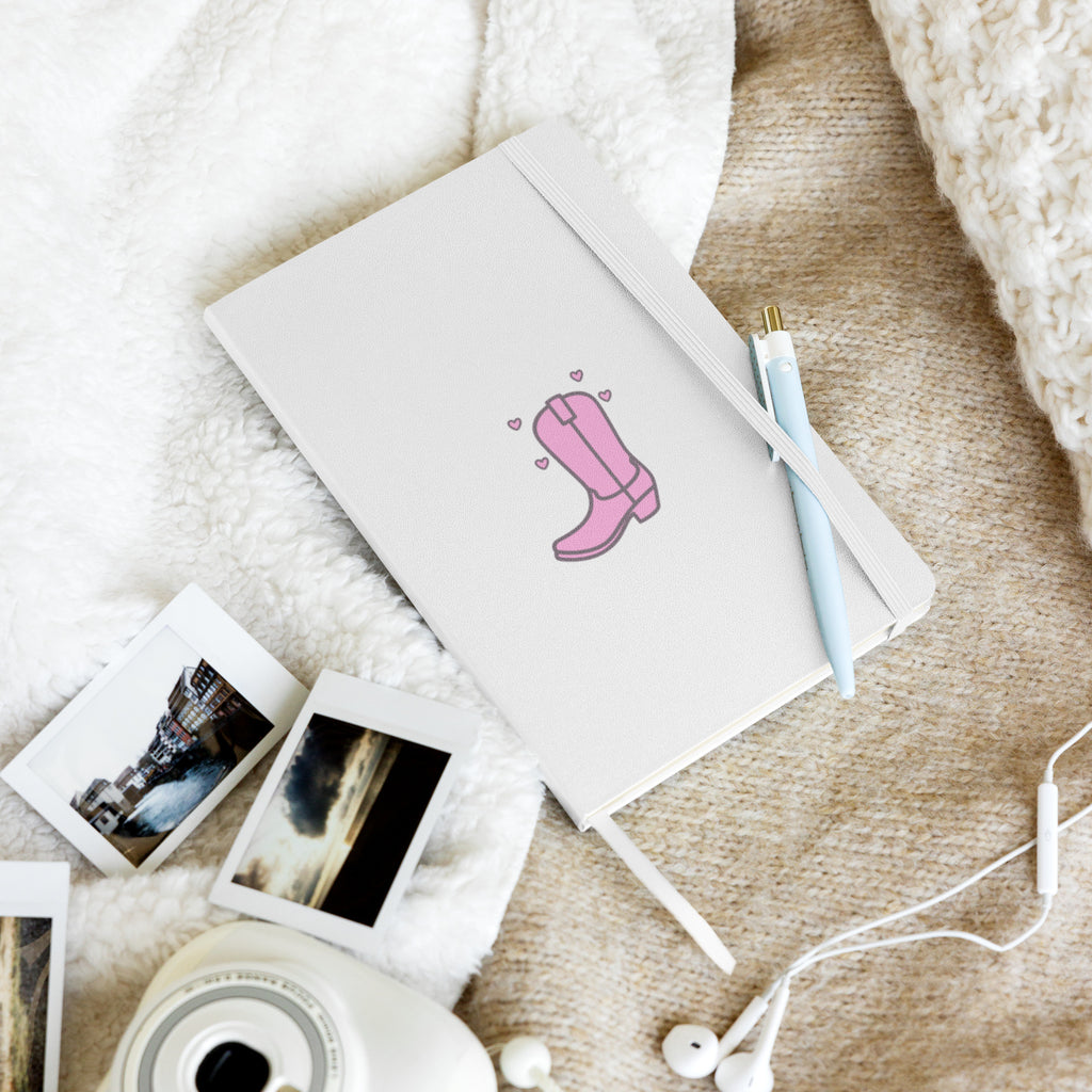 pink cowboy boot notebook