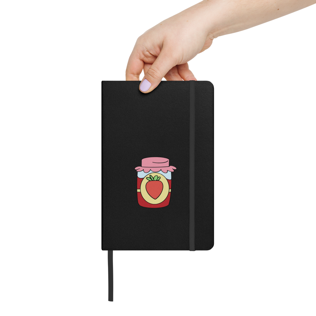 strawberry jam illustration hardcover notebook strawberry aesthetic